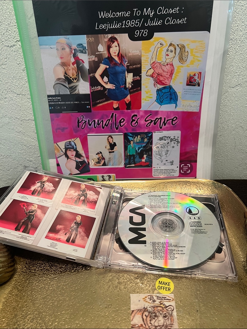 #2150**Rockstar CD/Dolly Parton W/Cover Model - Gold & Black - Picture 4 of 15